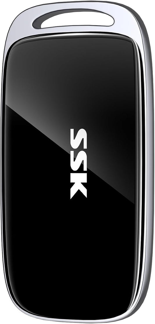 SSK 4TB SSD External Hard Drive, Portable SSD Drive up to 2000 MB/s, USB 3.2 Gen2X2 External Solid State Drives for iPhone 15/16 PRO、Mac、Phone OTG、Laptops with LED Indicator
