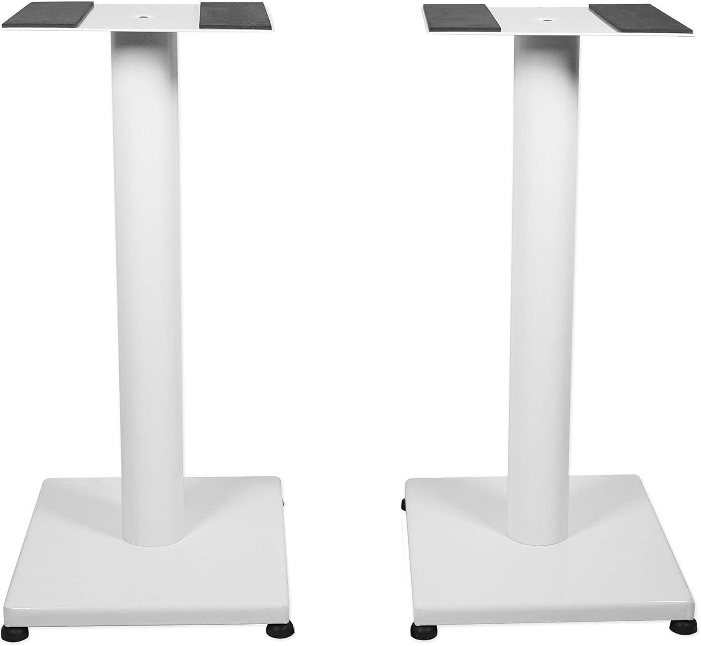 Rockville RS21W 21 inch Steel Bookshelf Speaker Stands, 60 lbs Capacity, Anti-Vibration Foam, Cable Management, for Home Audio and Studio Monitoring
