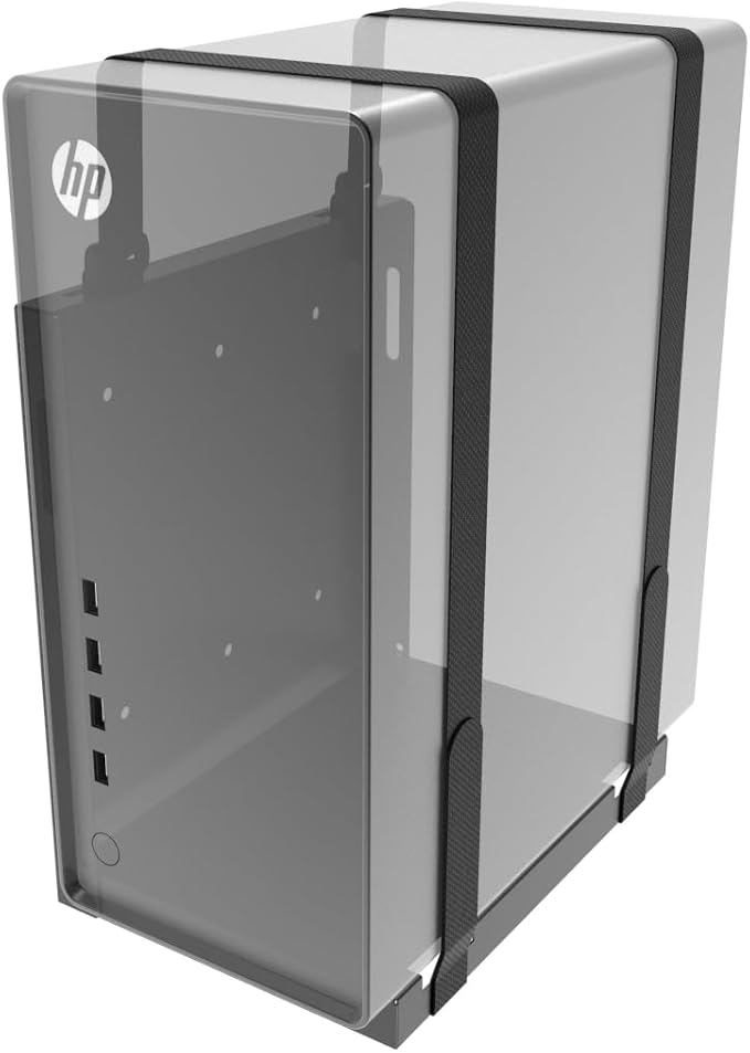 JINGCHENGMEI Universal Mount Computer Wall Mount 10" H x 6" W x 10" D, Adjustable Strap Mount for CPU, UPS, Computer Cases or Other Electronic Devices