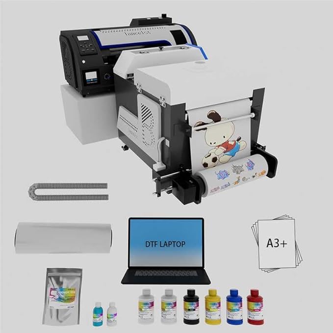 Lancelot M1630 Pro-DTF Printer Bundle: 2X Faster Auto-Curing T-Shirt Press with Smart Ink System & Dual Paper Handling - Complete Fabric Printing Solution for Shirts/Hoodies/Bags