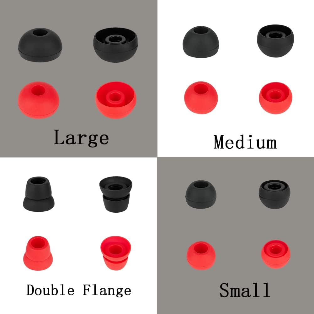 Replacement Silicone Ear Tips Earbuds Eargels Earpads Compatible with Powerbeats 1/2/3 Wireless Beats by Dre Headphones,Earbud Tips (8 Pairs