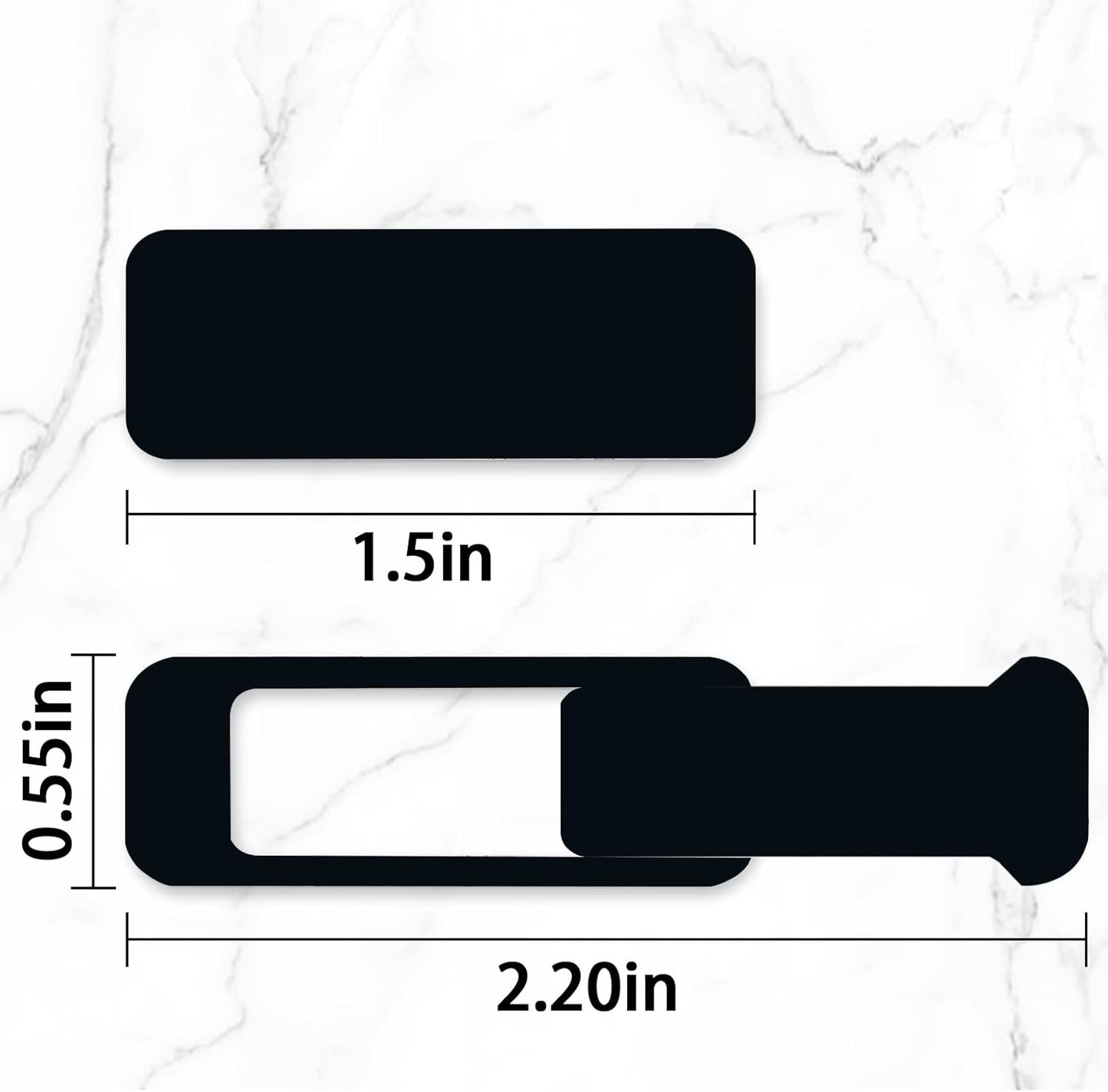 Webcam Cover, 6 Pieces, Laptop Camera Cover, Privacy Shielding Capacity is Twice as Big as The Traditional, Suitable for Computer Mobile Phones, laptops, Tablets and so on (Black 6-Piece Pack)
