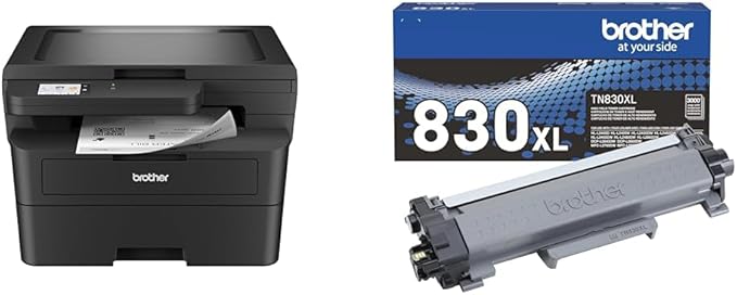 Brother HLL2480DW Printer and TN830XL High Yield Toner