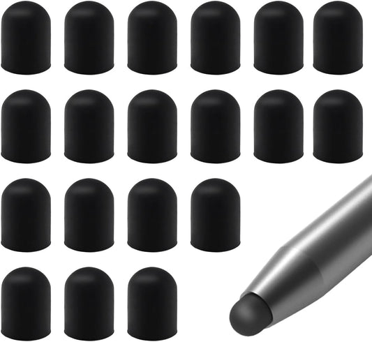 20 Pieces Replacement Tips Touch Screen Pens Tips Silicone Rubber for Touch Pen (Outer Diameter 6mm, Inner Diameter 4mm)