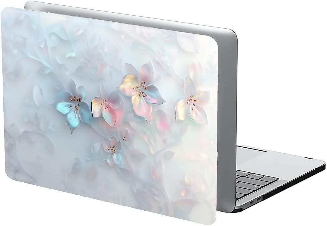 Compatible with MacBook Air 13.3 13.6 Inch Case 2022 2021 2020 2019 Plastic Hard Shell Case Cover,13.3 Air (A1932/A2179/A2337), Floral