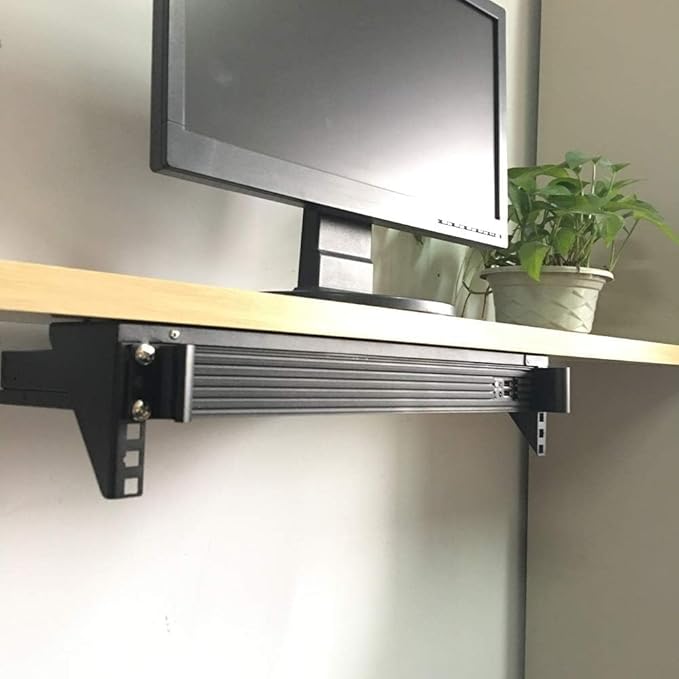 Jingchengmei 2 Pack of 2U 19 Inches Lightweight Folding Steel Wall Mountable Simple Vertical Rack and Server Rack (2)