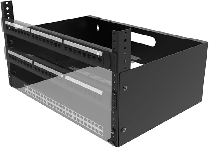 JINGCHENGMEI 6U Wall Mount Network Rack-14 inches Deep-19 Patch Panel Bracket for Network Switches, Server and IT Equipment (6U)