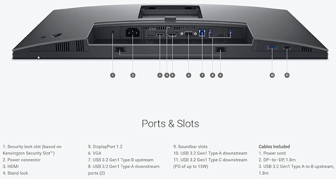 Dell P2725H 27" Full HD IPS Monitor – 1080p, 16:9, DisplayPort & USB 3.0 Cables – Latest Model – Boomph's Comprehensive Ultimate Performance Cloth Solution for Your Workspace