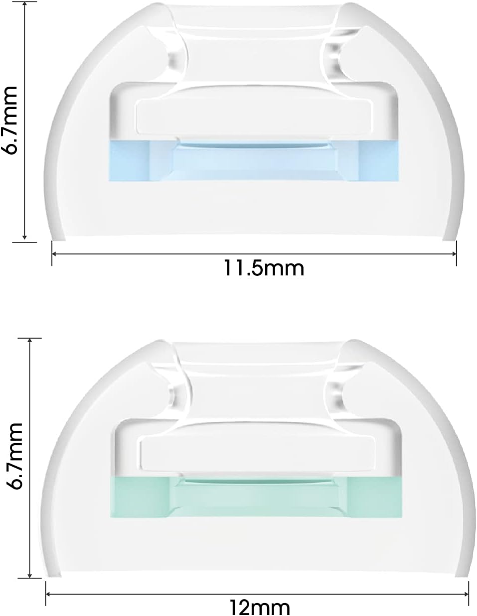 SpinFit CP1025- ML/M- Medical Grade Silicone Patented Ear Tips, Secure Fit and Supreme Comfort Fits MTW3, Galaxy Buds 2, Soundcore Space A40 & More (2 Pairs) (for Nozzle Diameter from 4-5.5mm)
