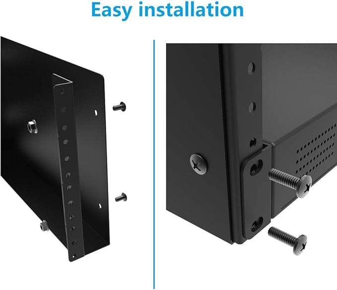 JINGCHENGMEI 4U Wall Mount Patch Panel Bracket- 14 inches Deep Network Rack for Network Switches, Patch Panel, Shallow Networking and IT Equipment, (4U)