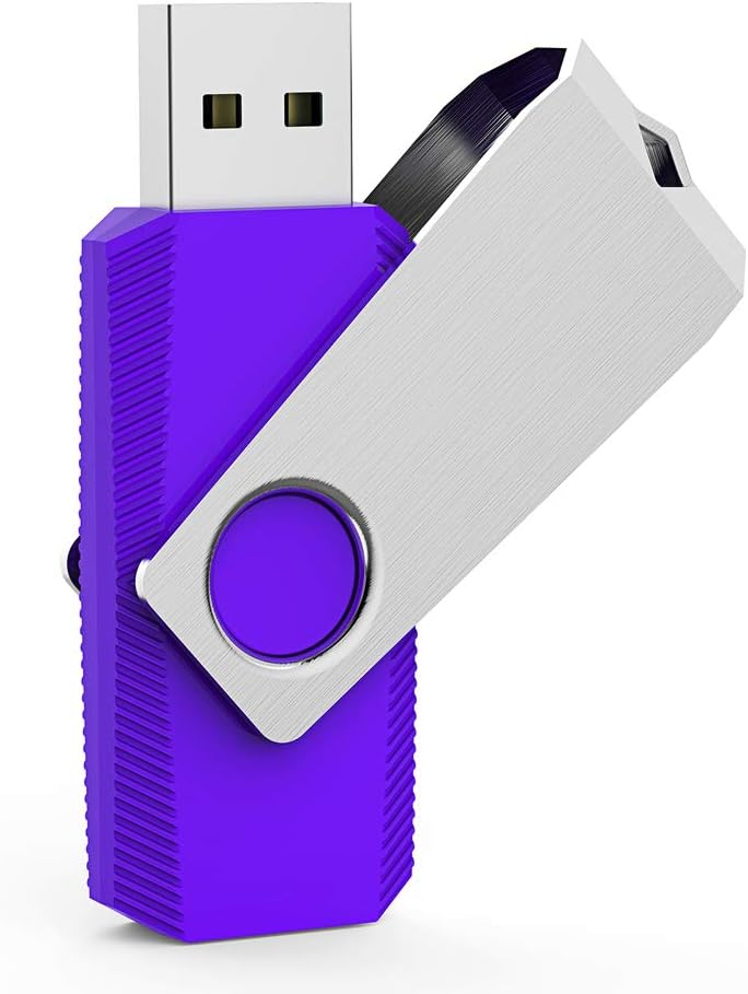 Aiibe 5 Pack 64 GB Flash Drive 64GB USB Flash Drive Thumb Drive 64 GB USB 2.0 Flash Disk Jump Drive Multi Pack USB Stick Zip Drives 64GB with Led Light (64G, 5 Colors: Black Red Cyan Green Purple)