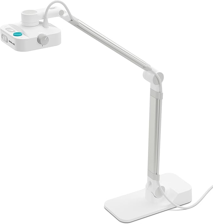 OKIOCAM W1 USB 4K 8MP Document Camera with Light for Teachers. Comes with OKIOPoint & AI-Tracking Presentation Software. Doc Camera for Classroom. Compatible with PC/Mac, with Type-C Adaptor