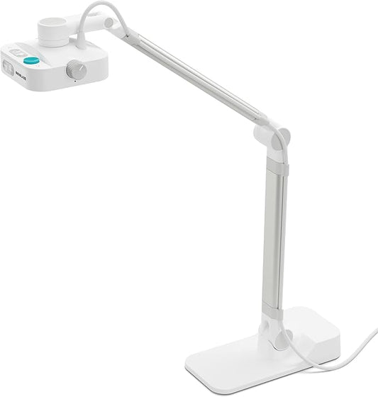 OKIOCAM W1 USB 4K 8MP Document Camera with Light for Teachers. Comes with OKIOPoint & AI-Tracking Presentation Software. Doc Camera for Classroom. Compatible with PC/Mac, with Type-C Adaptor
