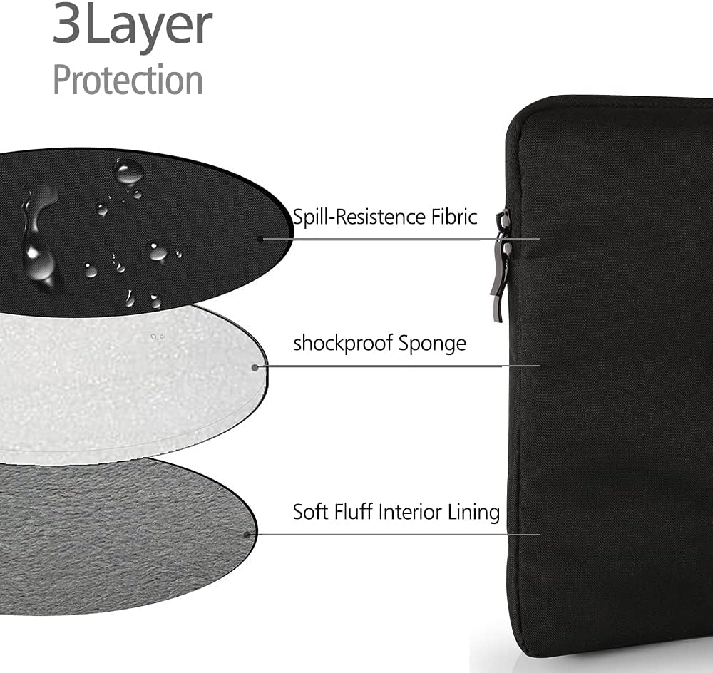 UPERFECT 18.5-inch Portable Monitor Case Polyester Laptop Sleeve Protective Case Vertical Style with Pocket Zipper for 18.5-inch Monitor Laptop Pad Tablet