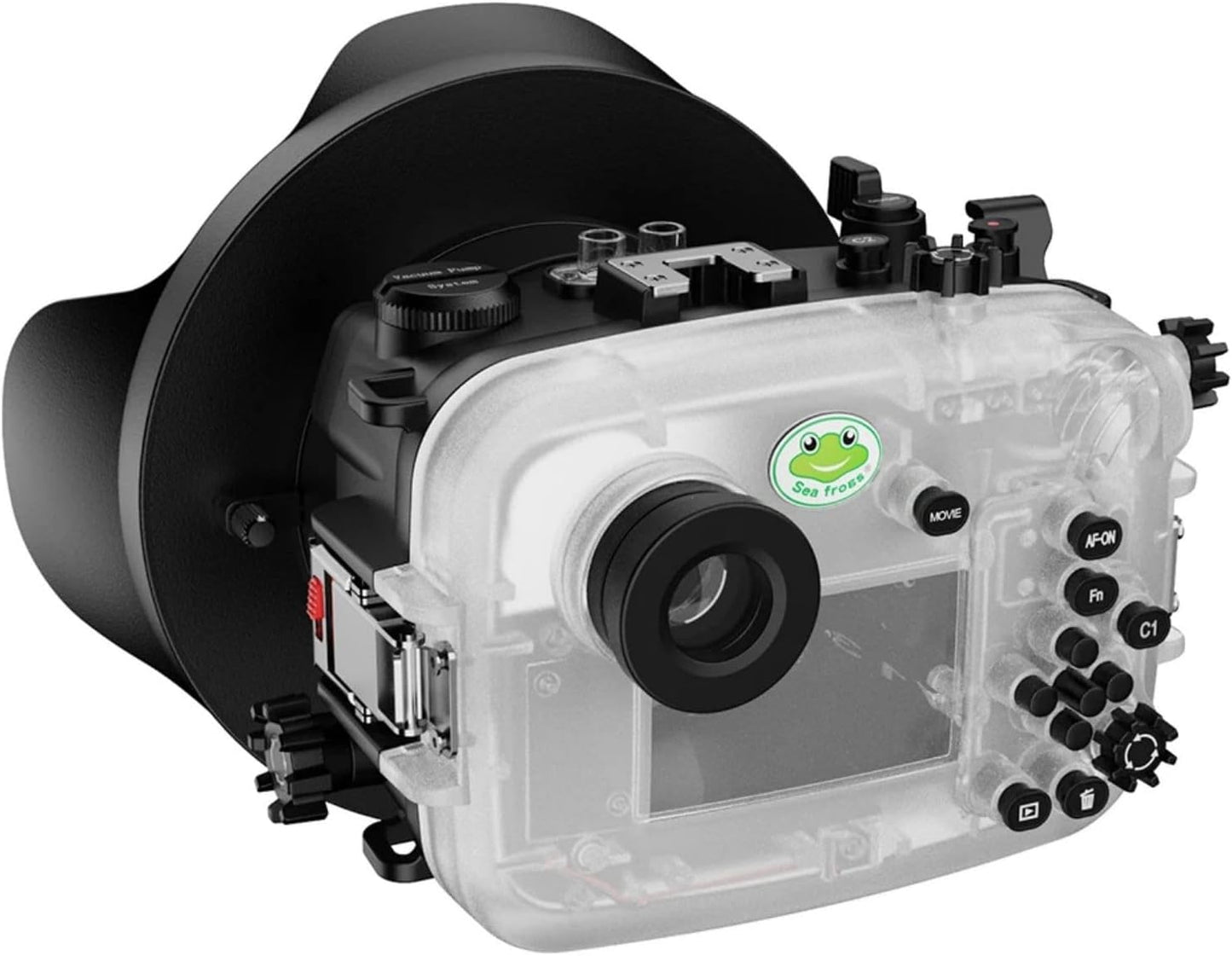 Seafrogs Underwater Housing for Sony a6700 with WA005F Dome Port, [40M/130FT] Waterproof Scuba Housing Case for Sony ILCE-6700 with E 18-105mm F4, 28-60mm F4-5.6
