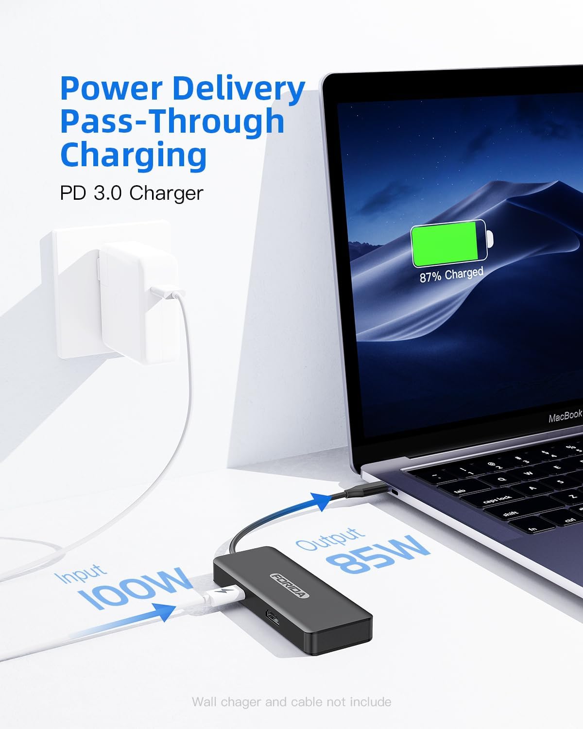 USB C Hub, 7 Ports USB C MultiPort Adapter for MacBook Pro/Air, Type C to HDMI Dongle with 4K HDMI, 1 USB 3.2 Up to 10Gbps, 2 USB 2.0, 100W PD, SD/TF for iPhone 15/16 and Other Type C Devices