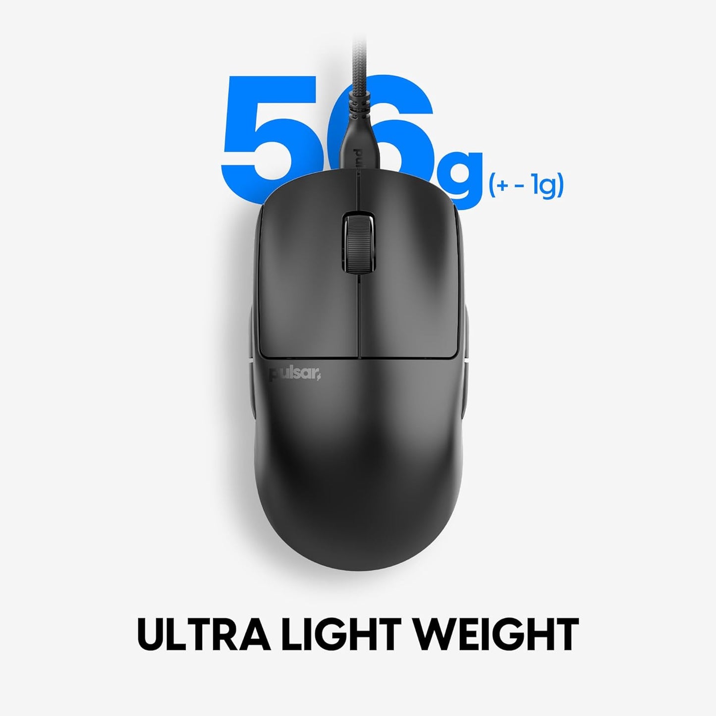 Pulsar Gaming Gears X2A Wired Gaming Mouse, Ultra Lightweight, Optical Switch, 26000 DPI, Motion Sync, PAW3395 Sensor (Medium, Wired, Black)