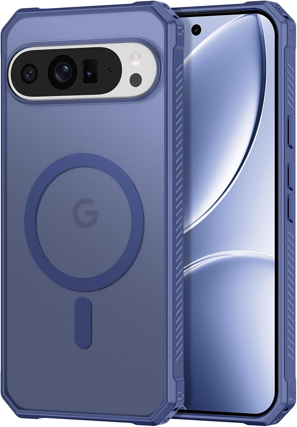 Magnetic for Google Pixel 9 Pro XL Case, [Military Grade Drop Protection] [Compatible with MagSafe] Shockproof Slim Translucent Matte Anti-Slip for Women Girls Men Case, Matte Blue
