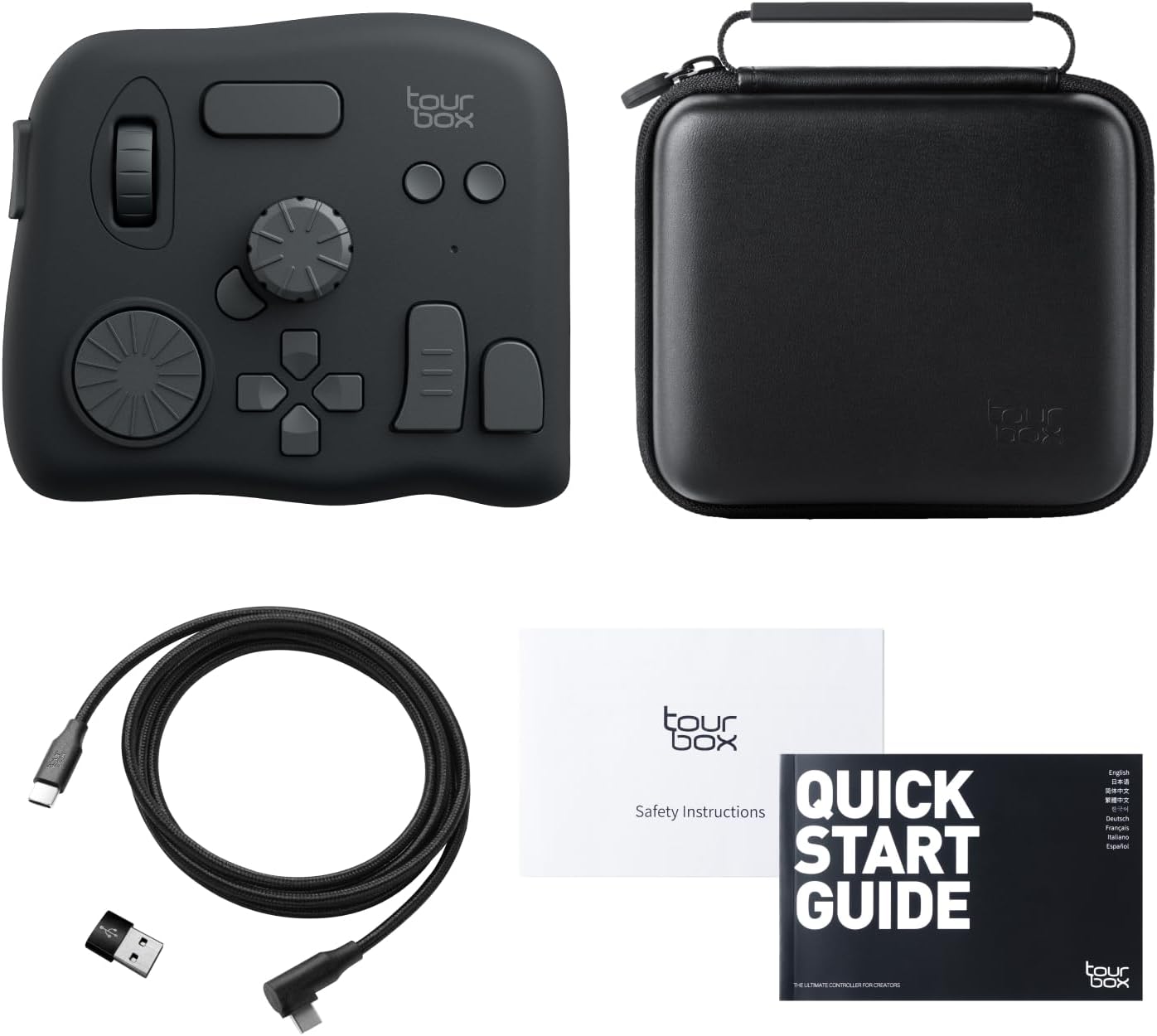 TourBox NEO - Custom Controller for Photo Video Editing, Color Grading, Ilustration, MacOS/Windows, Photoshop Lightroom Davinci Resolve After Effects Premiere FCPX Programmable Keyboard Bundle