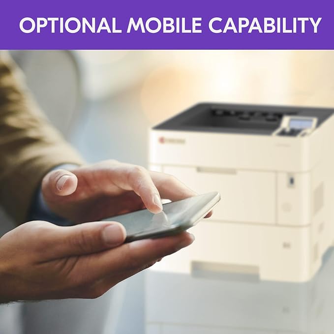 KYOCERA ECOSYS PA5500x Monochrome Laser Printer, 57 ppm, 600 x 600 dpi and Up to Fine 1200 dpi, 600 Sheet Tray, 100 Sheet MPT, Duplex, 5 Line LCD w/Hard Key Panel, Gigabit Ethernet, USB, 512 MB