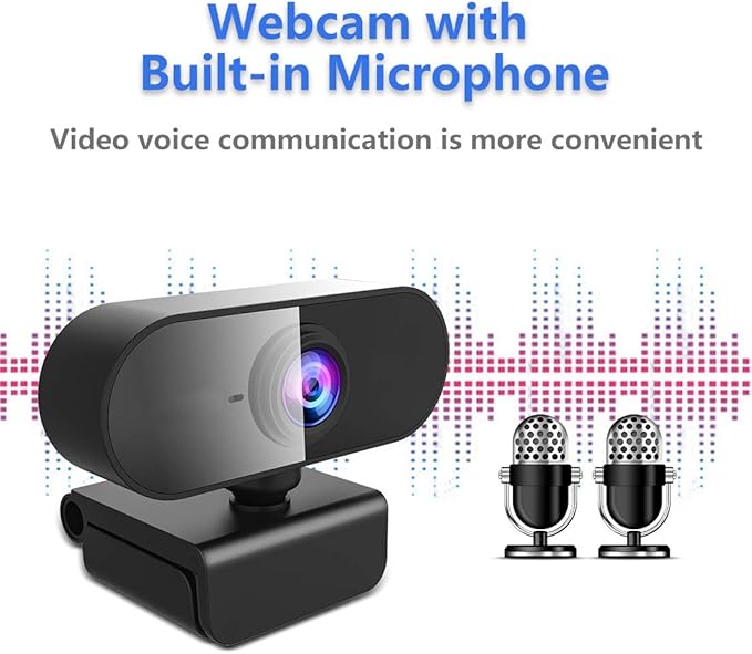 Webcam for pc with Microphone,Full Hd 1080P Streaming Web Cam for Mac Laptop, USB External Computer Camera for Desktop,Best Cheap Face Cam for Video Conference,Zoom,Gaming YouTube Microsoft