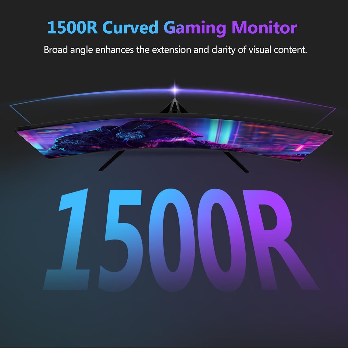 Z-Edge 27 inch Curved Gaming Monitor, QHD 1440P 165Hz 144Hz Curved 1500R Computer Monitor, MPRT 1ms Monitor Gaming, 16.7M Colors, UG27Q Frameless Bezel, 2X DP 1.4 Ports and 2X HDMI 2.0 Ports