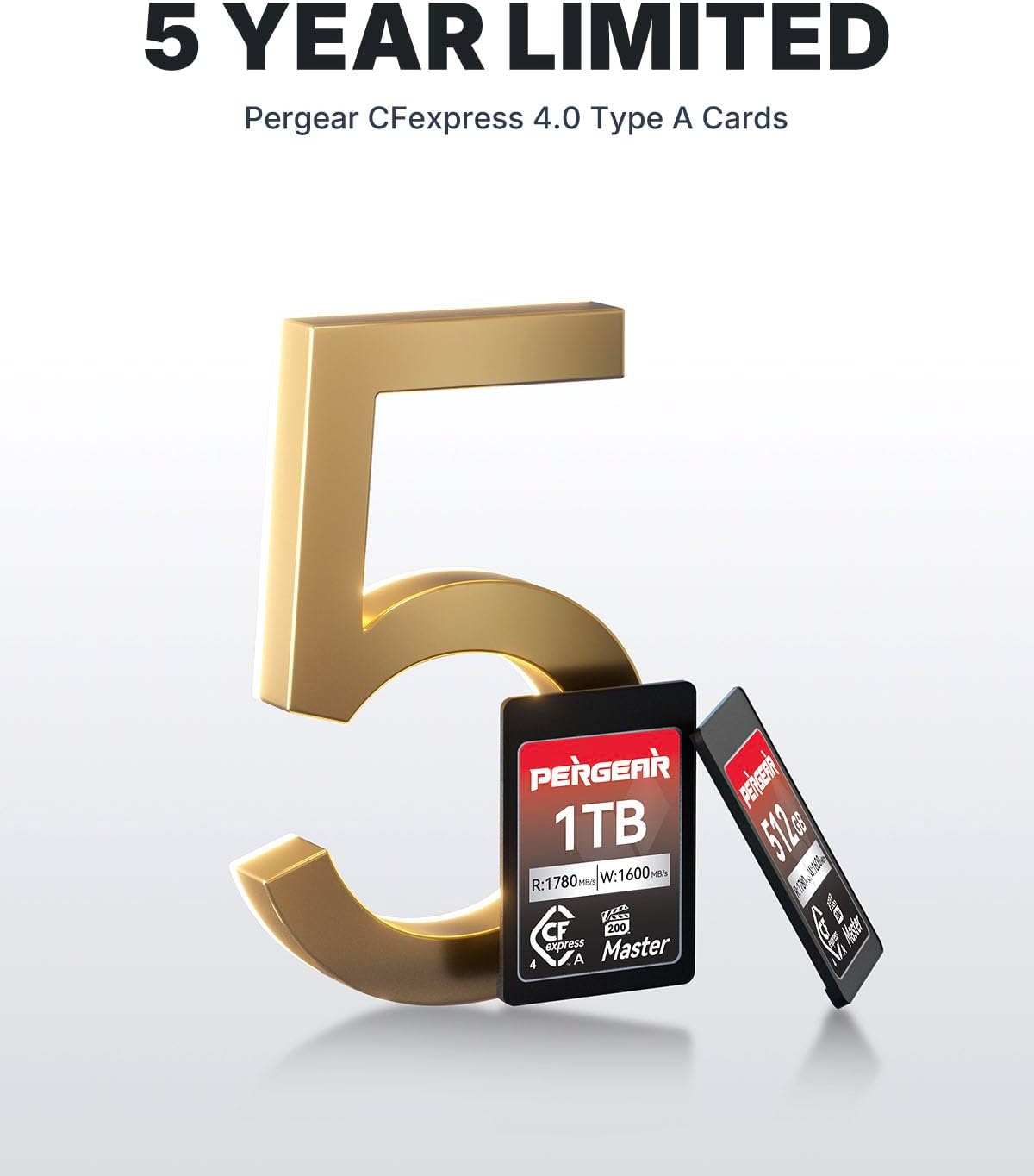 Pergear 256GB CFexpress 4.0 Type A Memory Card,up to 1780MB/S Read Speeds,USB4.0(PCIe 4.0),for Raw,8K 30P Recording,Compatible for Sony Camera,ILME-FX3,ILME-FX6,ILME-FX30 (Black Silver Master Series)