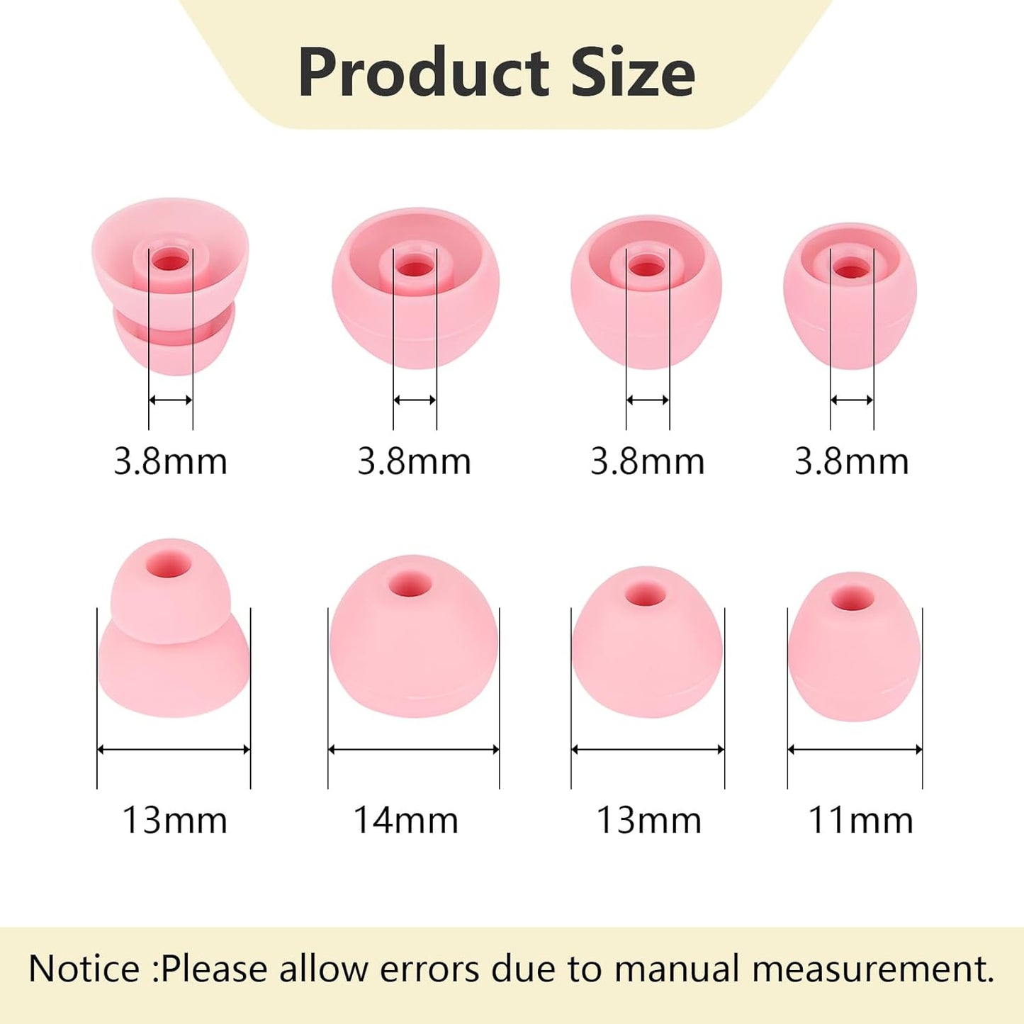 Replacement Earbud Tips Silicone Ear Tips Compatible with Powerbeats Pro Beats Wireless Earphone Headphone Earbud Rubber Tips Earbud Covers 4 Pairs