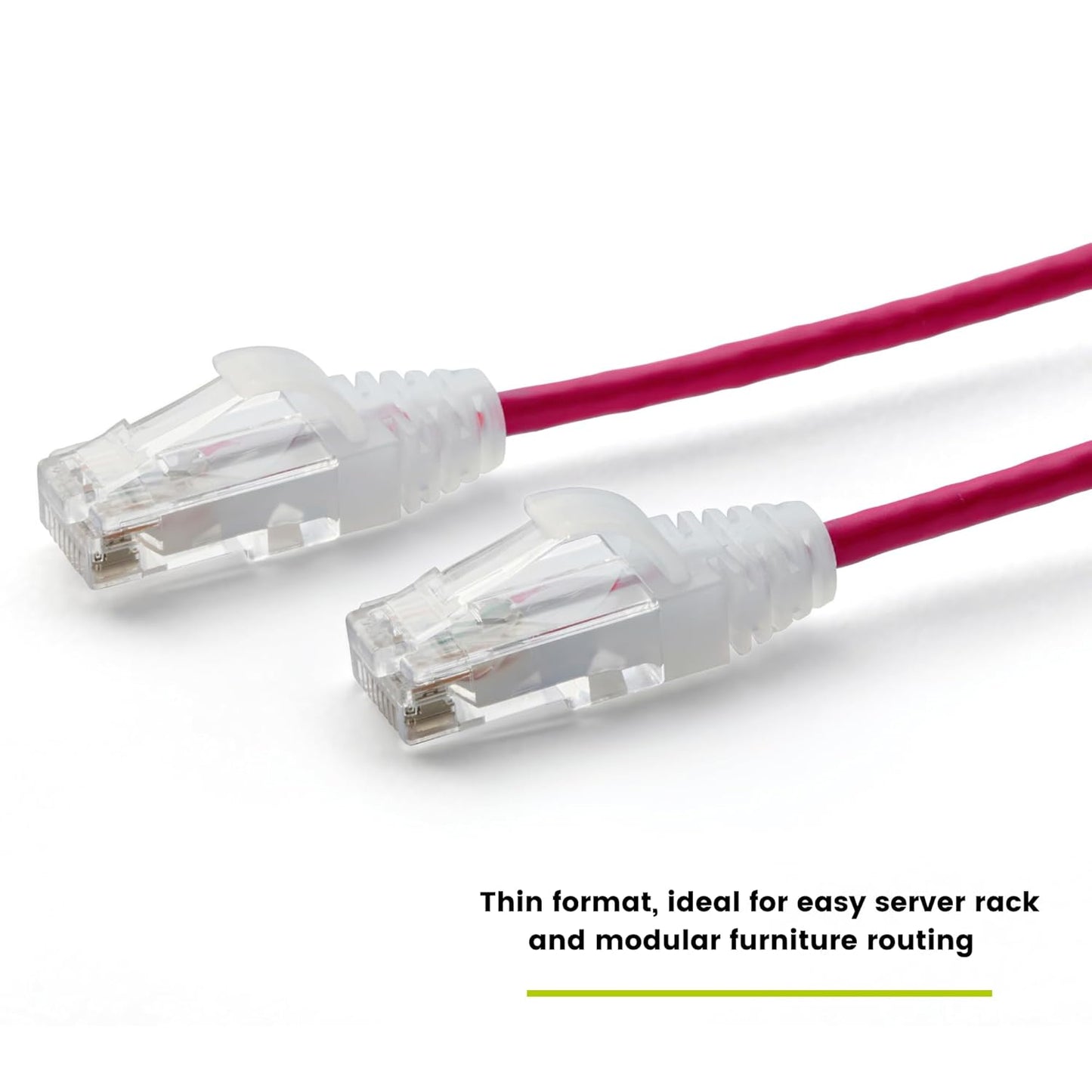 TRUECABLE Cat6 Component Rated Patch Cable, Unshielded (U/UTP), 1ft, Red, 28AWG Solid Copper, Snagless 10G High-Speed Ethernet Cable, PoE++ 4PPoE 100W, UL Listed, RoHS-3, 5 Pack