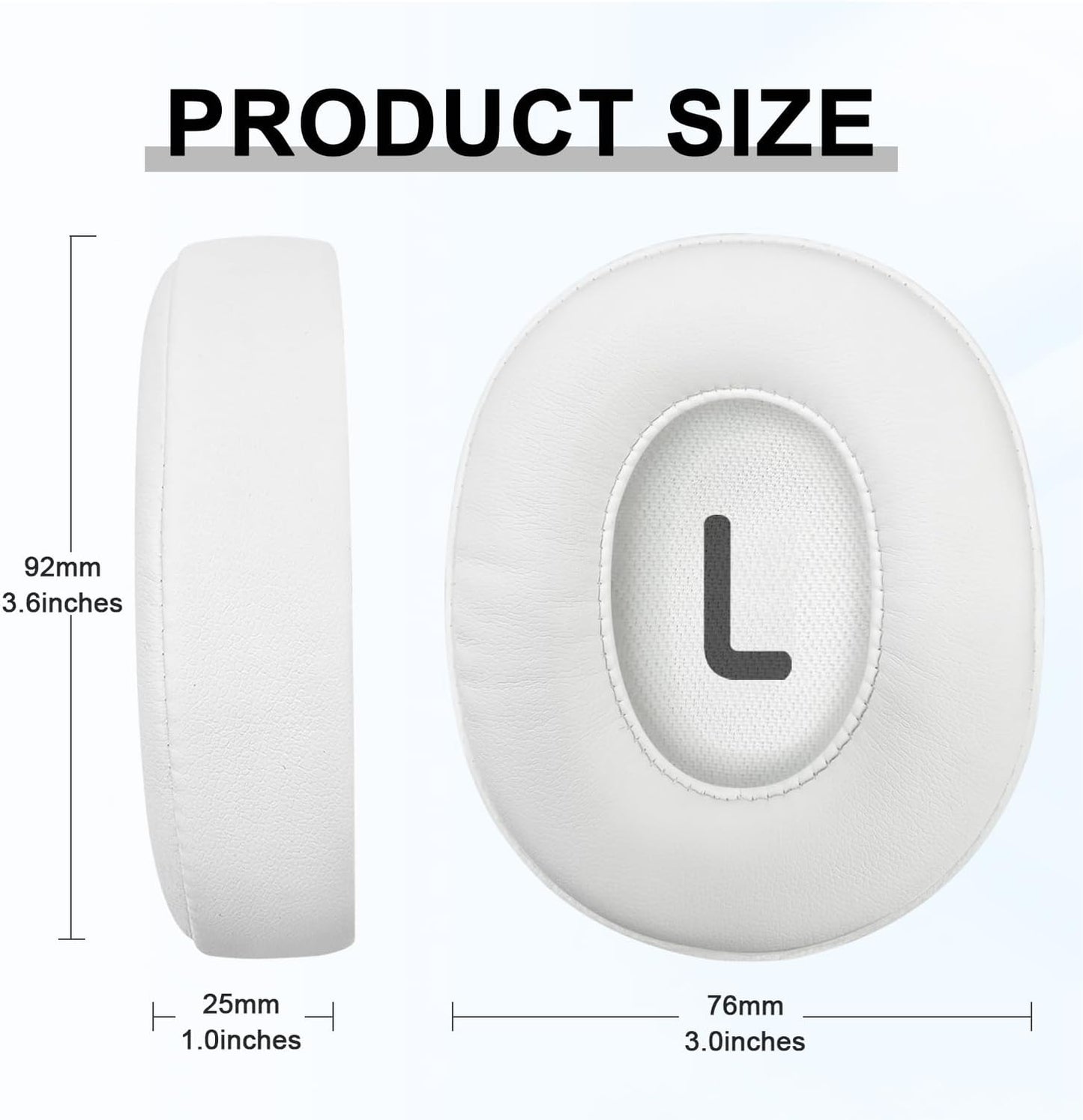 Replacement Ear Pads for JBL Tune 700(700BT)/710(710BT)/720(720BT)/750(750BT,750BTNC)/760(760NC)/770(770NC) Headphones, Headset Ear Cushions, Headset Earpads, Ear Cups Cover-White