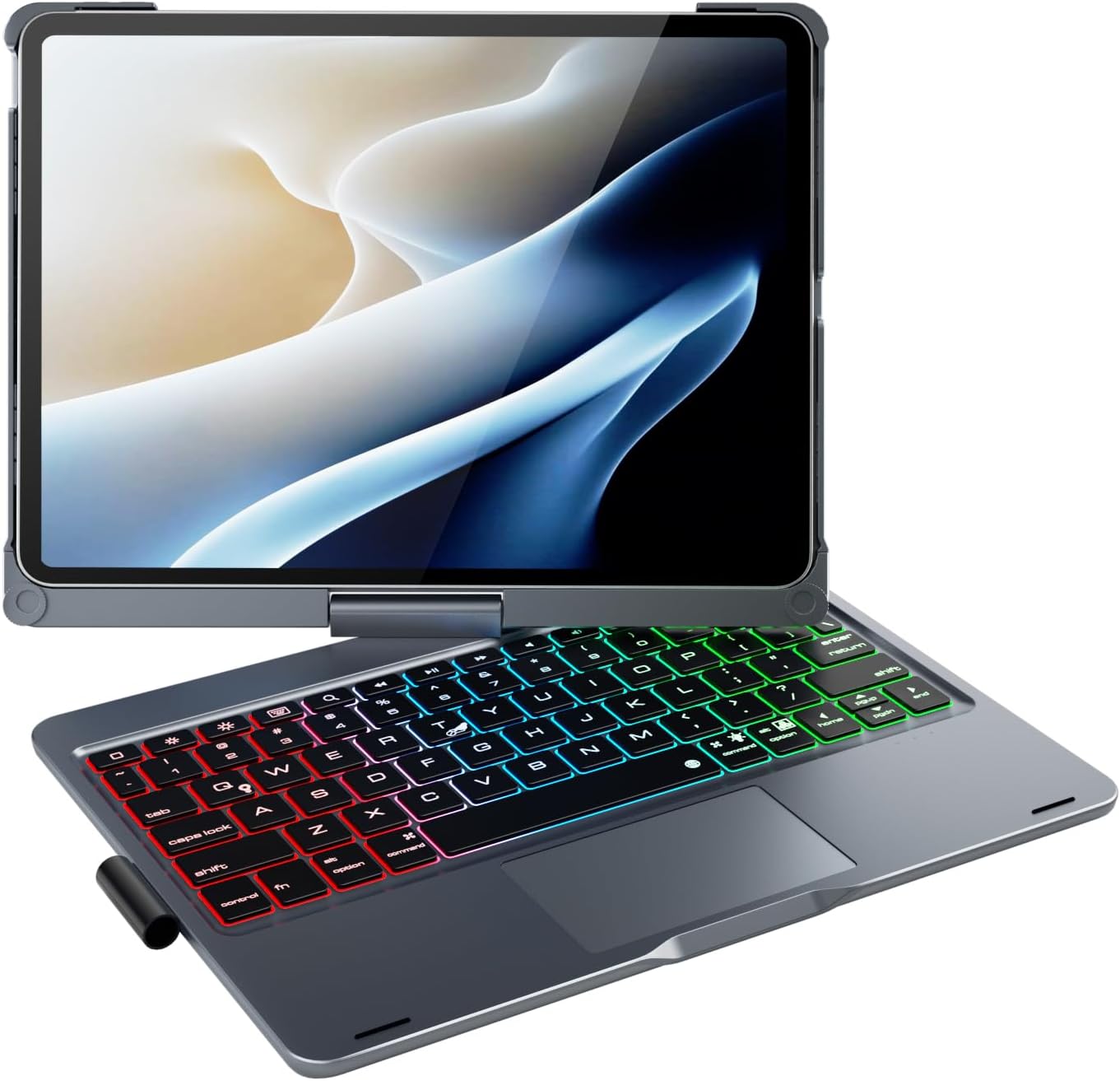 doqo for iPad Air 11 and iPad Pro 11 case with Keyboard,360° Rotatable Keyboard case for iPad Air 11 M3/M2,air 5th,4th 10.9,iPad Pro 11(4th,3rd,2nd,1st Gen) with Multi-Touch Trackpad (Gray)