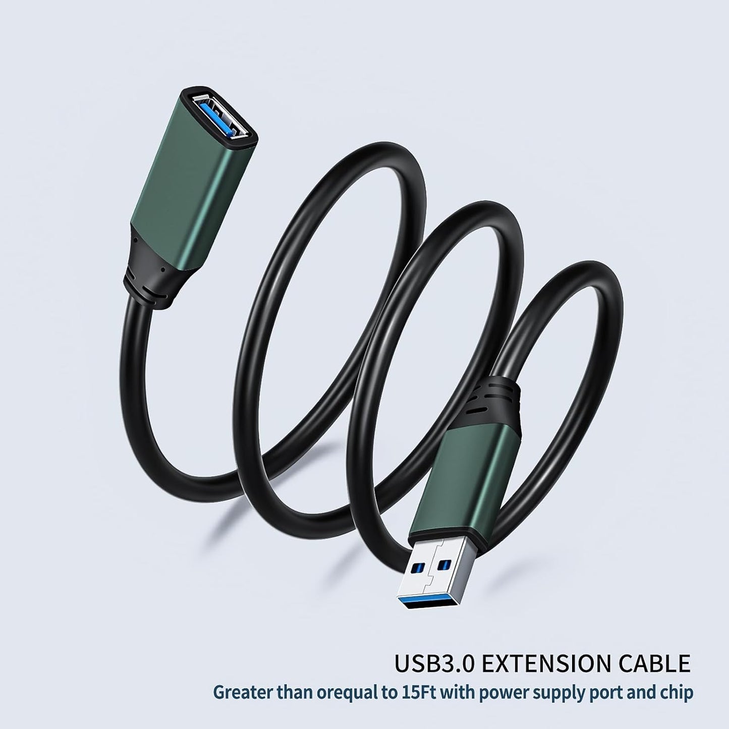 Kumiho 10Ft USB 3.0 Extension Cable Active Type A Male to A Female for PlayStation, Xbox, Keyboard, Mouse, USB Flash Drive, Printer, Camera and More