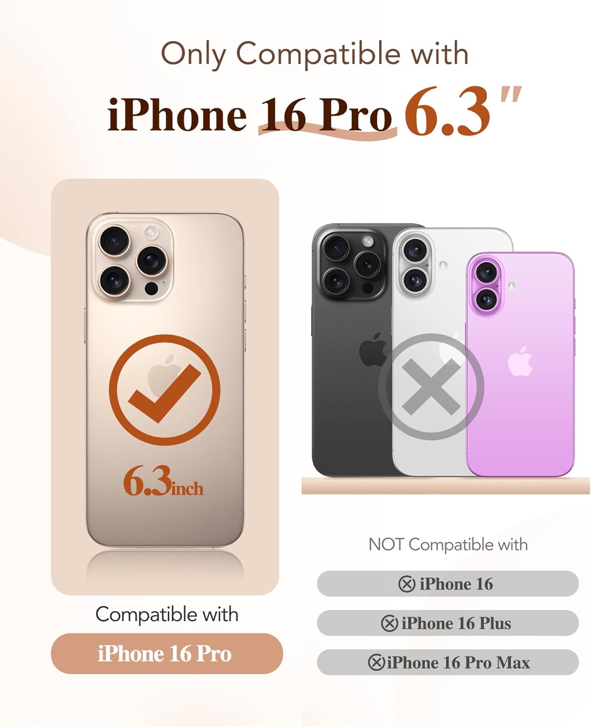 BERFY Magnetic for iPhone 16 Pro Case, Compatible with Magsafe, Built-in 9H Tempered Glass Screen Protector & Upgraded Camera Protection, Full-Body Plating Phone Case for 16 Pro 6.3", Desert Gold