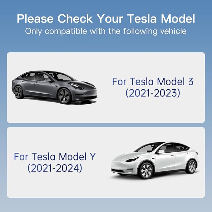 Tesla Model 3 Screen Protector for Tesla Model Y (2021-2024) & Model 3 (2021-2023) 15 Inch, No Bubble Tempered Glass Case with Protective Frame, HD & 9H Anti-Scratch, Black