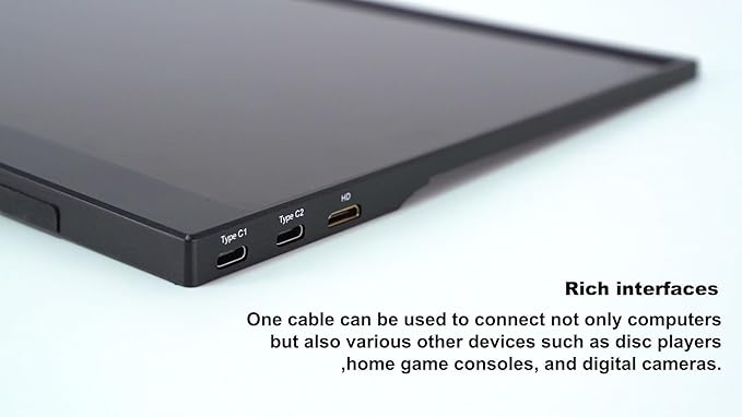 15.6 inch Portable Monitor|10-Point Touch Screen |FHD 1080P|IPS Anti-Glare Display, USB-C/HDMI Plug & Play|Compatible with Laptop, PC, Phone, PS5|Switch, Dual Monitor for Work & Gaming