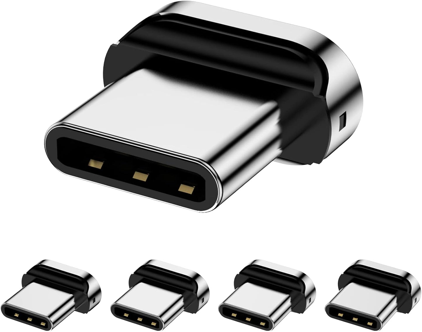 Magnetic Connector Tips Head for USB-C Android Devices (5 Pack), only Compatible 3A Magnetic Charging Cable