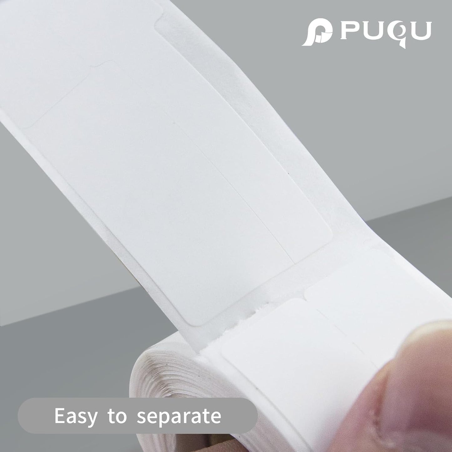 PUQU 30x20mm Direct Thermal Sticker Labels, Self-Adhesive All-Purpose Label Maker Tape, Compatible with AQ Series Label Printer, Refills Standard Laminated Office Labeling, 3 Rolls, 960 Labels
