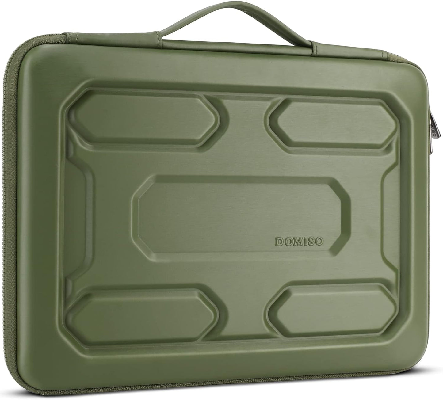 DOMISO 15.6 inch Laptop Sleeve with Handle Shockproof Waterproof EVA Protective Case for 15.6" Yoga 720 IdeaPad 310 320 ThinkPad T570/Legion 5 Gen 6/HP Envy 15/15.6" Notebooks, Green
