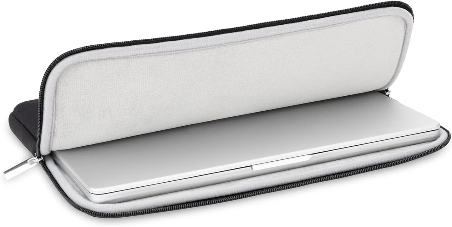 RAINYEAR 13 Inch Laptop Sleeve Compatible with 13.3" MacBook Air/Pro M1 M2 M3 M4 A3240 A3113 A2681 A2337 A1932 A2179 A2338 A1706 A1708 Carrying Bag Protective Cover Soft Case (Black, Upgraded Version)