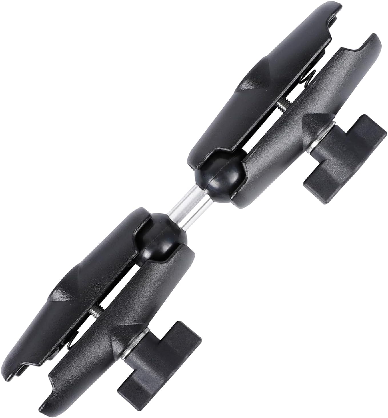 Dual Extension Double Socket Arm with 1" Double Ball Adapter Compatible with RAM B Size Mount and Other 1 inch Industry Standard Device, 360° Rotation Rod for Bike, Truck, Car (8.27" Length)
