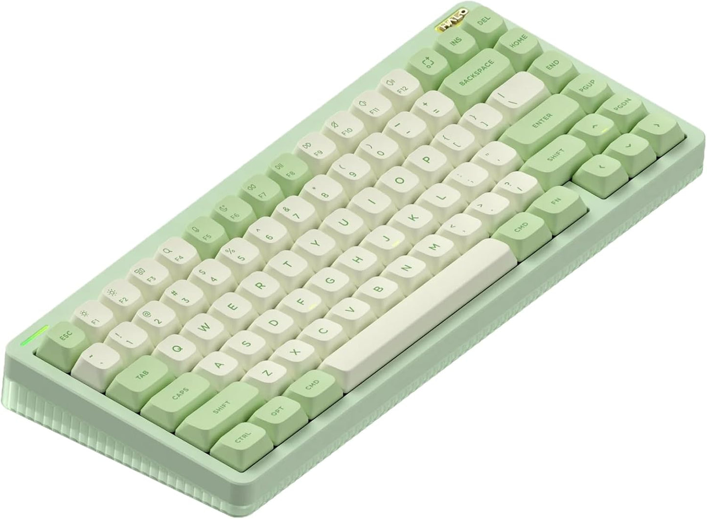 nuphy Halo75 V2 Mechancial Gaming Kyeboard,75% Wireless Hot Swappable Bluetooth Keyboard,83 Kyes RGB Backlit Keyboard,Support Bluetooth/2.4GHz/USB-C (Green, Lemon (55gf))