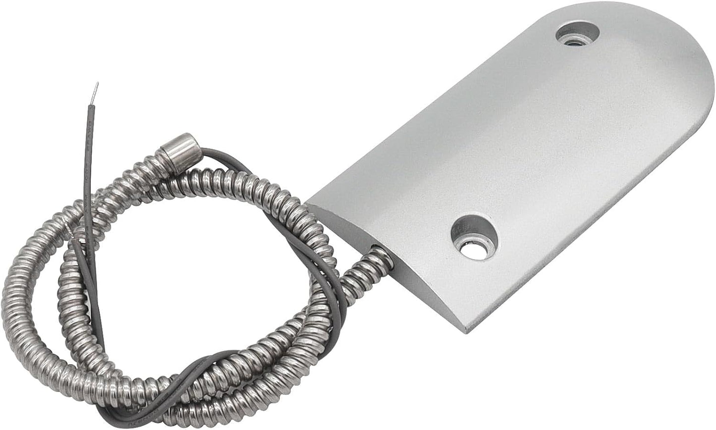Magnetic Reed Switch Wired Surface Mount Normally Open/Closed NC/NO Contact Sensor Alarm Magnetic Door Switch with 3 Wires, Zinc Alloy Sliver, OC-60
