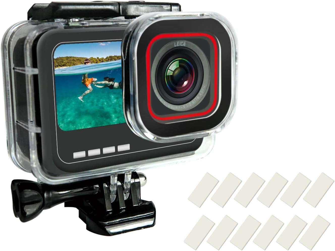 SHOOT Waterproof Housing Case for Insta 360 Ace Pro Diving Protective Underwater Shell with Quick Release Bracket & Thumbscrew Accessories
