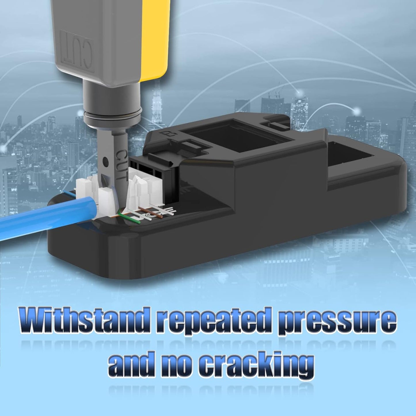 VCE UL Listed Cat6 RJ45 Keystone Jack Insert 25-Pack, 90 Degree Punch Down Keystone Jack Adapter Slim Profile Black