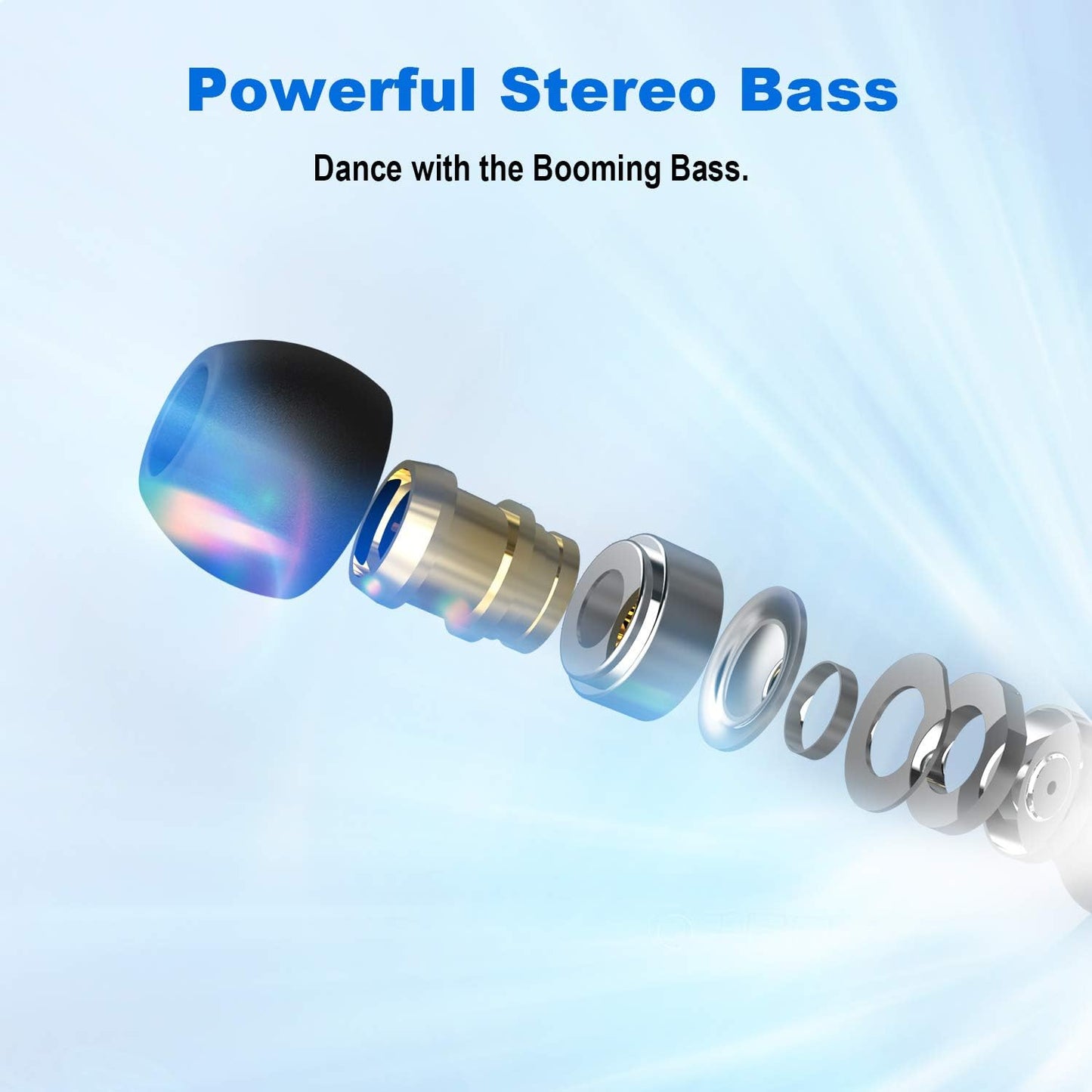 YINYOO KBEAR KS1 in Ear Monitor Bass Earbuds Wired Earbuds,Clear Sound Stereo Headphones, Vocals Forwards High Resolution Noise Canceling Earphones, Dual Magnectic Circuit Dynamic Detachable Cable