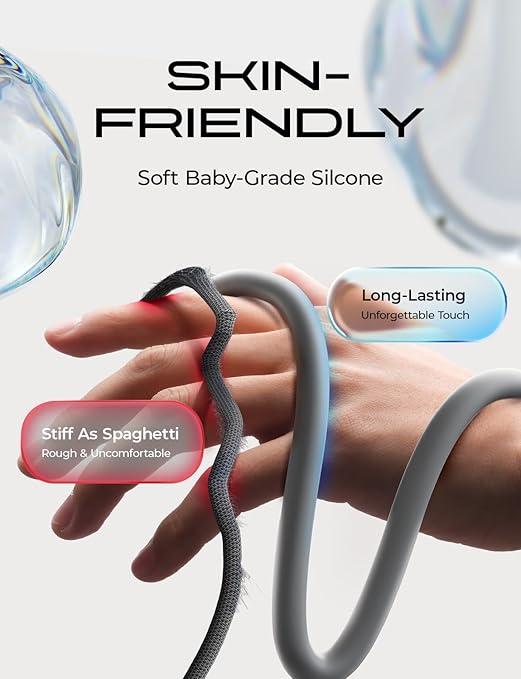 LISEN USB C Cable (6FT,100W) Soft Silicone USB C to USB C Fast Charging Cable, USBC to USBC for Switch 2 iPhone 16 Pro Max Charger Cord, Samsung Z Flip 7/S25, iPhone 15, MacBook Pro/Air, iPad