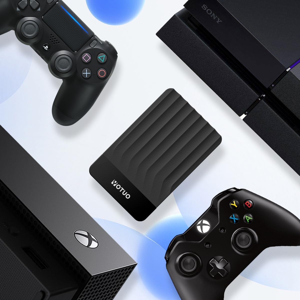 Portable External Hard Drive Storage Expansion Mobile HDD USB 3.0 for PC, Mac, Desktop, Laptop, PS4, PS5, Xbox One X/S, Xbox 360, Xbox Series X/S, Office & Game (Black, 320GB)