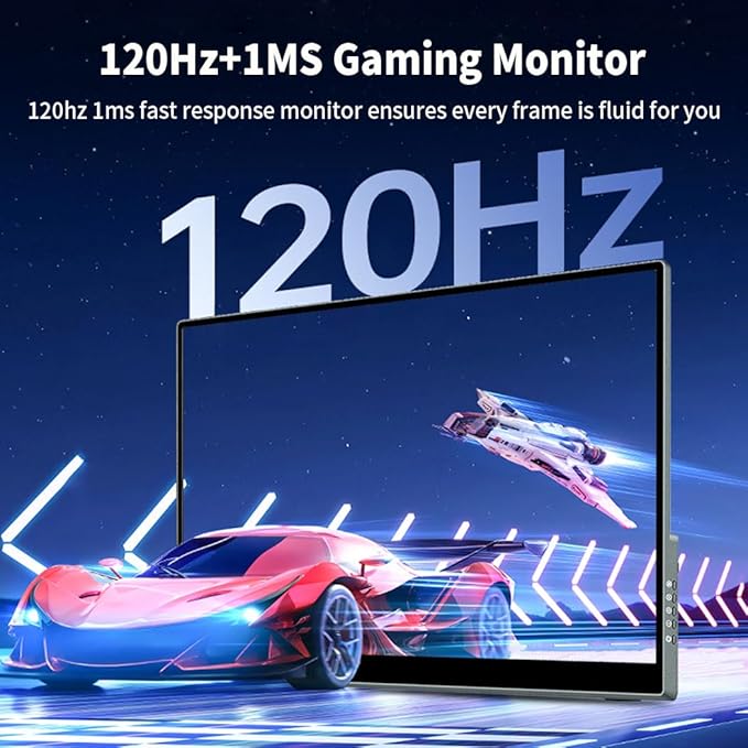 Portable Monitor 4K 120Hz,17.3 Inch Touchscreen Dispaly,100% P3，Support MPP Stylus,VESA & Smart Cover Anti-Glare Eye Care Gaming Monitor for Console,Laptop,Mac,PC