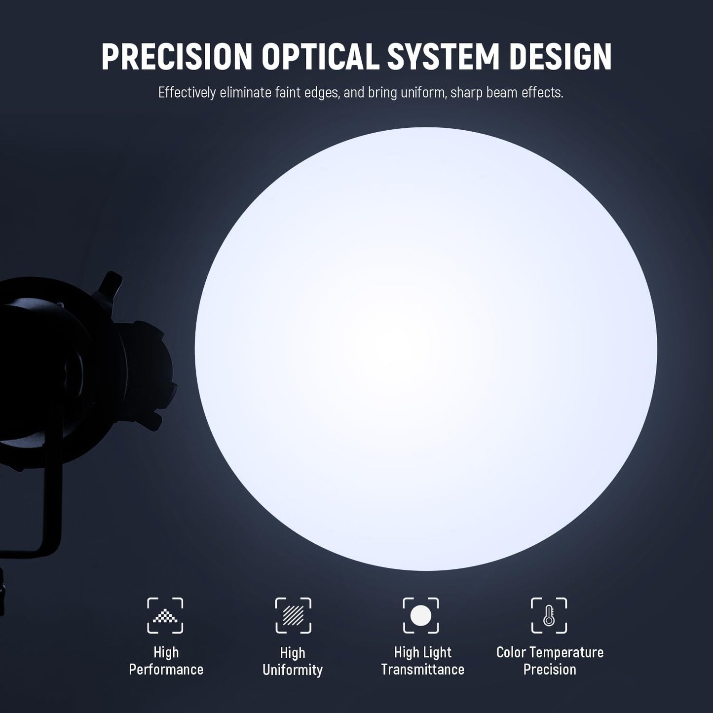 NEEWER Spotlight Snoot with 40° Projection Lens, Adjustable Focus, 16 Metal Gobos 5 Color Gels, Bag, Conical Snoot for Bowens Mount LED Continuous Output Lighting Studio Video Light Up to 300W, LS-38