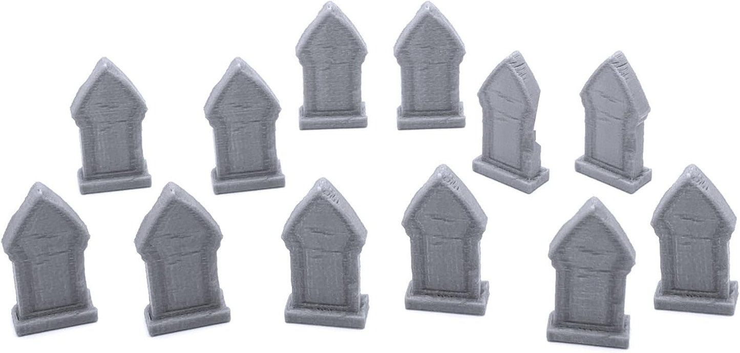 EnderToys Mausoleum Graveyard Tombstones, 3D Printed Tabletop RPG Scenery and Wargame Terrain 28mm Miniatures